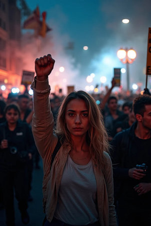 Pro Palestine demonstration held in Milan 2014. People took to the streets to claim Gaza and Palestine freedom against israel war and bombingの素材