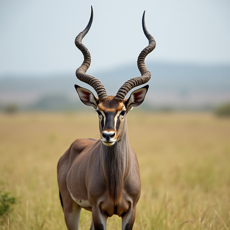Male Impala antelope in the Moremi Game Reserve (Okavango River Delta), National Park, Botswanaの素材