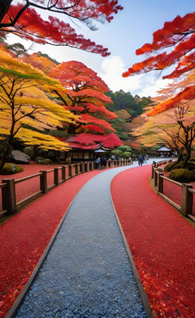 The autumn season in Kyoto, Japan.の素材