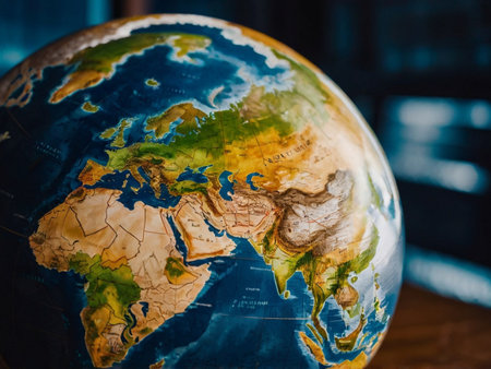 Globe of the planet Earth. The concept of travel and tourism.の素材