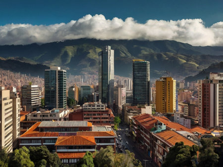 Panoramic view of the city of Cuenca, Ecuadorの素材