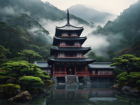 Kiyomizu-dera Temple in Kyoto, Japan.の素材