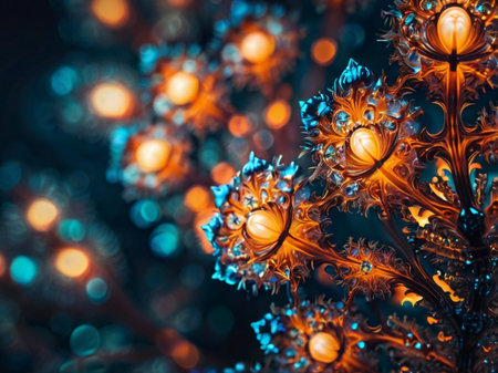 Abstract background with bokeh defocused lights. Christmas and New Year conceptの素材