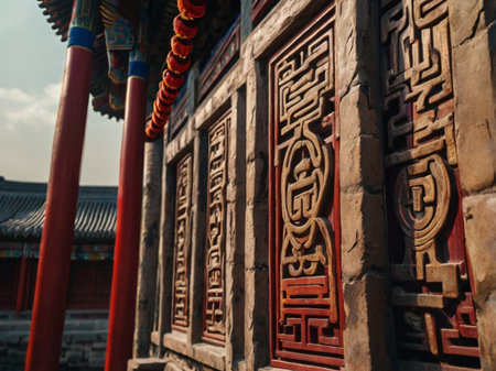 Temple of Heaven in Beijing, China. The temple was built by the Qing Dynasty.の素材