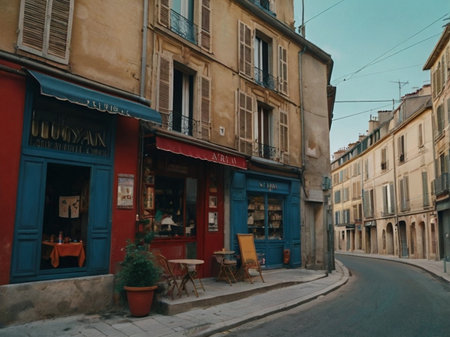 the picturesque city in summerの素材