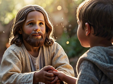 Brother And Sister Holding Hands Together In The Park. Family Concept.の素材