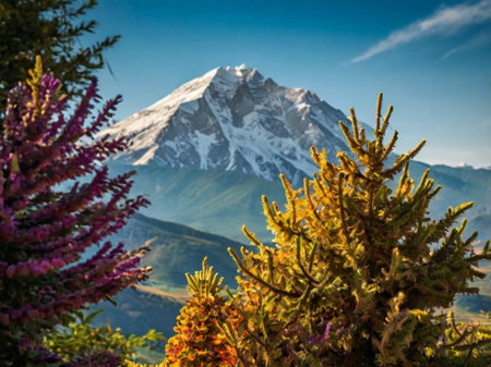 Mountain landscape in the Himalayas, Annapurna Conservation Area, Nepalの素材