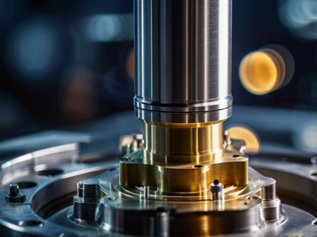 Metalworking CNC milling machine. Small depth of field.の素材