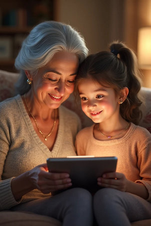 Cheerful mature businessman showing thumbs up while sitting at his workplace in officeの素材