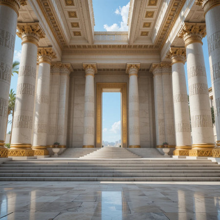 Lincoln Memorial in Washington DC, USA. 3D render.の素材