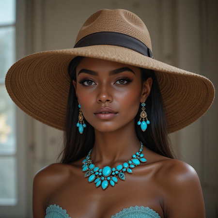 fashion interior photo of beautiful sensual woman with dark hair in elegant clothes and accessoriesの素材