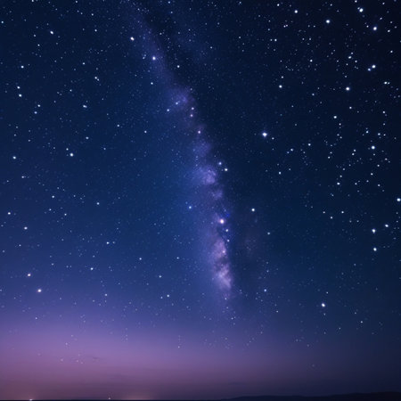 Milky way and star in the night sky. Long exposure photograph.の素材
