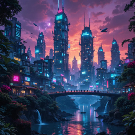 Shanghai cityscape at night with Huangpu River, Chinaの素材