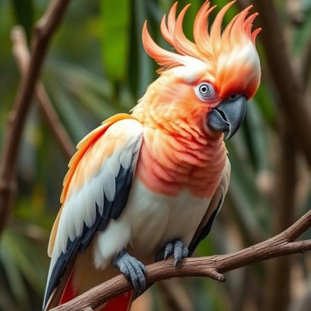 Portrait of a rosy-crested cockatooの素材