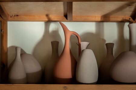 In the ceramist studio. Traditional artwork. Tashkent. Uzbekistanの写真素材