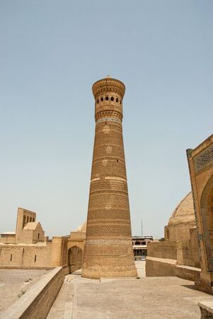 Bukhara. Uzbekistan. Central Asia. Poi-Kalyan. Kalyan (Kalon) minaret.の写真素材