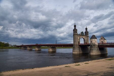 Queen Louise Bridge. City Sovetsk (Tilsit).の写真素材