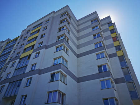 New 8-story residential building with an unusual interior in the summer.のeditorial素材