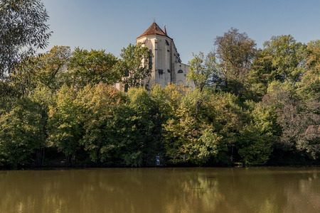 Historic building of the S?zava monastery on the banks of the river S?zavaの写真素材