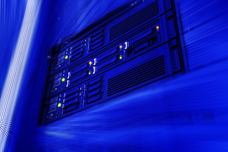 data warehouse data center in futuristic blurの写真素材