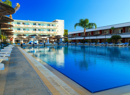 modern resort hotel Greece Rhodes on the Aegean Seaの写真素材