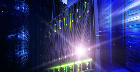Modern server data center information technologies collageの写真素材