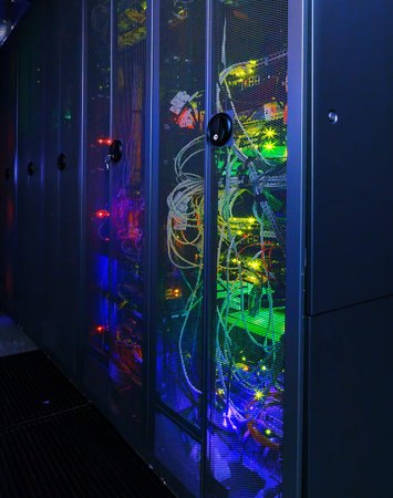 Server rack cluster in the data center