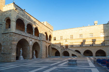 RHODES, GREECE - SEPTEMBER 23 2016: The Palace of the Grand Master of the Knights of Rhodes is a medieval castle in the city of Rhodes.のeditorial素材