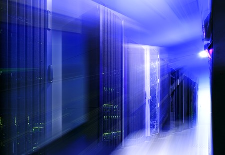 futuristic modern server room in the data centerの写真素材