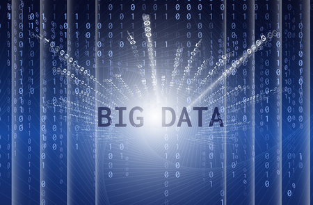Big data visualization. Fractal element with lines and dots array. Big data connection complex. Graphic abstract background.の写真素材