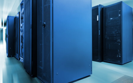 Modern web network and internet telecommunication technology, big data storage and cloud computing...