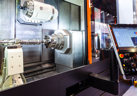 Machine tools with Computer Numerical Control CNC .の写真素材