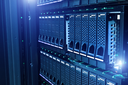 Data center with hard drivesの写真素材