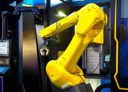 artificial intelligence machine at industrial manufacture factory