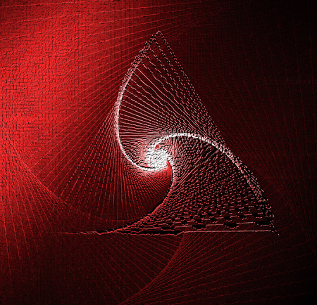 Colorful swirl 3d cube motion spiral texture. 3D rendering design. Structure abstract shape composition for geometric pattern. Decorative illustrationの写真素材