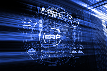 Enterprise Resource Planning ERP system management, motion 3d renderの写真素材