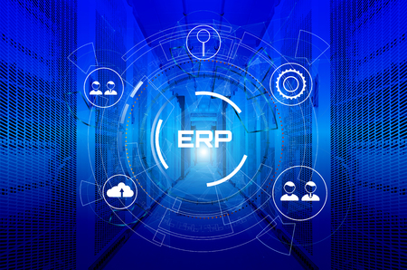 Enterprise resource planning business and modern technology 3d renderingの写真素材