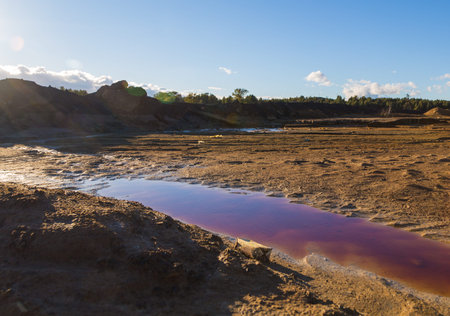 Water pollution of a copper mine exploitation