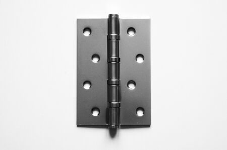 Door hinges, hold the door, on a white backgroundの写真素材