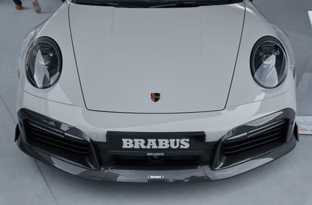 Monaco, Monte Carlo, 28 September 2022 - Brabus tunning of Porsche 911 on an exhibition of exclusive...