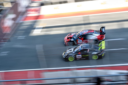 UAE, Dubai, 18 January 2026: 24h series racing supercars on the circuit, Battle of the teams, long...