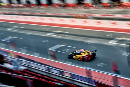 UAE, Dubai, 18 January 2026: 24h series racing supercars on the circuit, Battle of the teams, long...