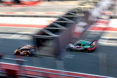 UAE, Dubai, 18 January 2026: 24h series racing supercars on the circuit, Battle of the teams, long...