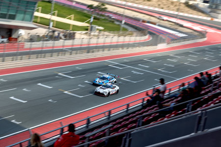 UAE, Dubai, 18 January 2026: 24h series racing supercars on the circuit, Battle of the teams, long...