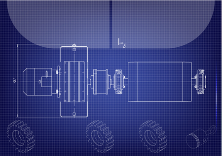 Blueprint about engineeringのイラスト素材