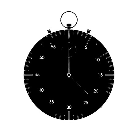dark stopwatch on white background, vector imageのイラスト素材