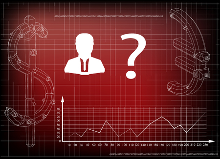 3d model of a dollar and euro on a red background. Infographics Vector illustration.のイラスト素材