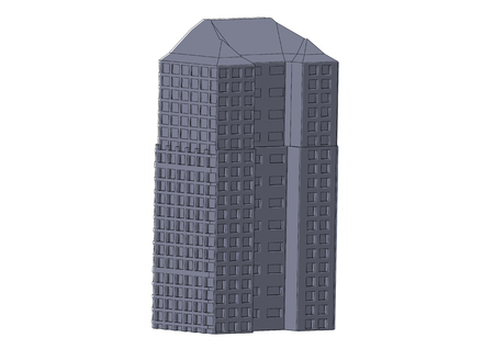 Gray building in the white backgroundのイラスト素材