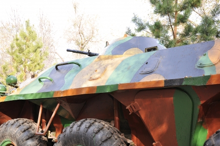 A Russian armored personnel carrier BTR70 year built 1974の写真素材
