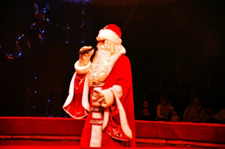 Santa Claus at the circus arenaのeditorial素材